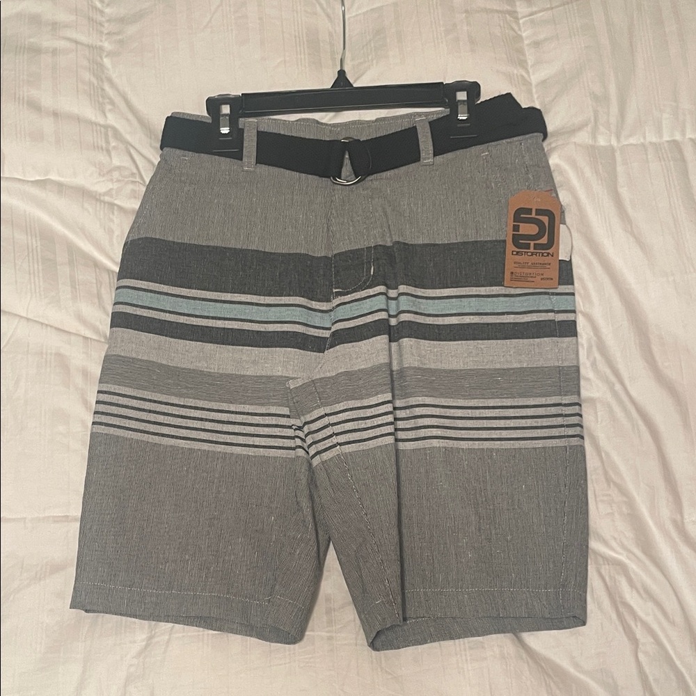 Striped Gray Kids Shorts